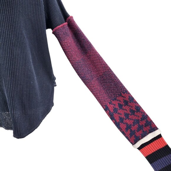 Free People We The Free Womens Small Sweater Mod About You Cuff Raglan Top Boho - Picture 5 of 9